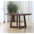 Mesa de jantar redonda de madeira com venda quente de novo design